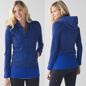 Lululemon Daily Practice Jacket In Diamond Jacquard Space Dye Sapphire Size 4